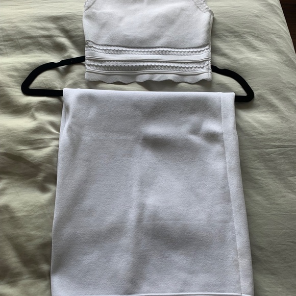 Babaton White Matching Skirt Set with Crochet Details - Picture 6 of 6